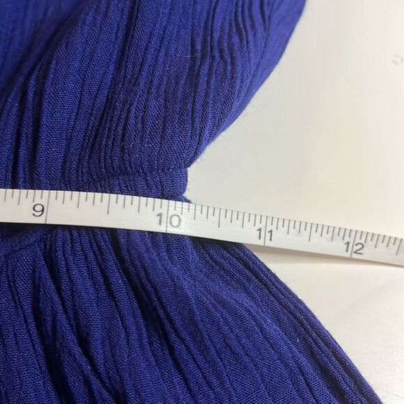 Blue Rain romper navy blue pink embroidery cape like top elastic waist size XS - Picture 12 of 14